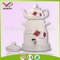 printing customized metal cookware, new design elegant tea pot and kettle set